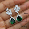 Wholesale Copper Zircon Water Drop And Pear Shaped Geometric Women's Earrings