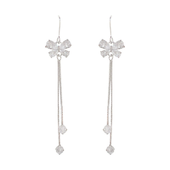 Wholesale Copper Zirconia Butterfly Style Women's Earrings