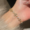 Wholesale Copper Zirconia Flower Cross Adjustable Women's Highend Niche Bracelet