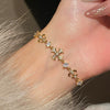 Wholesale Copper Zirconia Flower Cross Adjustable Women's Highend Niche Bracelet