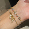 Wholesale Copper Zirconia Flower Cross Adjustable Women's Highend Niche Bracelet