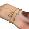 Wholesale Copper Zirconia Flower Cross Adjustable Women's Highend Niche Bracelet