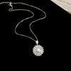 Wholesale Copper Zirconia Flower Hollow Women's Highend Clavicle Necklace