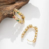 Wholesale Copper Zirconia Geometric Heartshaped Minimalist Women's Earrings