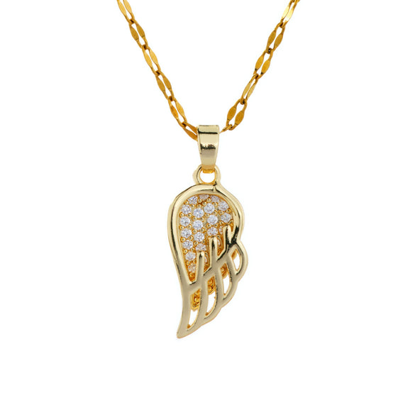 Wholesale Copper Zirconia Geometric Lip Chain Necklace Unisex Minimalist Luxury
