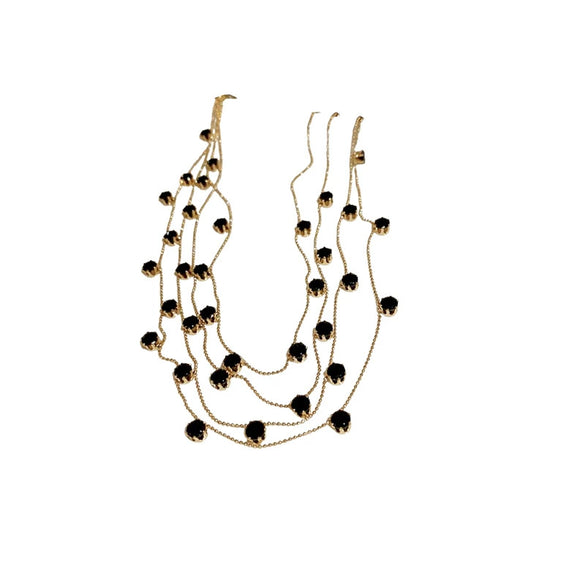 Wholesale Copper Zirconia Geometric Multilayered Clavicle Necklace For Women