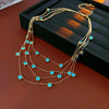 Wholesale Copper Zirconia Geometric Multilayered Clavicle Necklace For Women