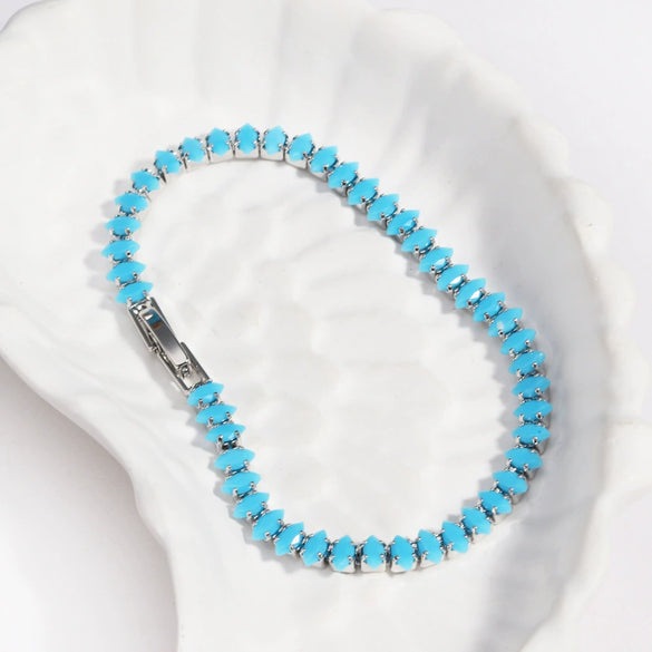 Wholesale Copper Zirconia Geometric Style Light Luxury Women's Bracelet