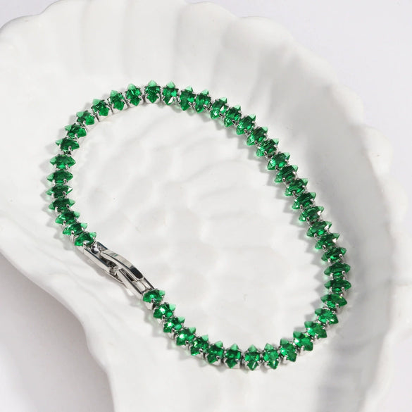 Wholesale Copper Zirconia Geometric Style Light Luxury Women's Bracelet
