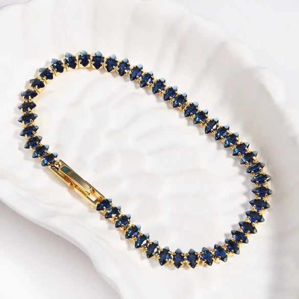 Wholesale Copper Zirconia Geometric Style Light Luxury Women's Bracelet