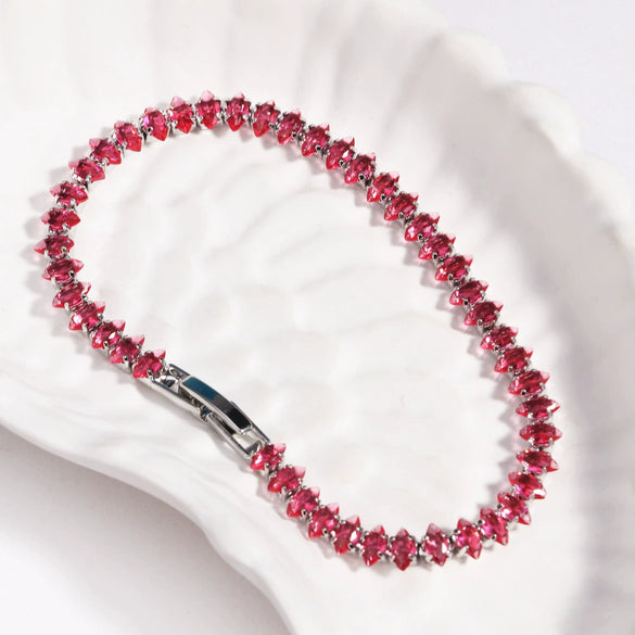 Wholesale Copper Zirconia Geometric Style Light Luxury Women's Bracelet