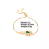 Wholesale Copper Zirconia Heart Shape And Leaves Wave Pattern Small And Fresh Style Women's Bracelet