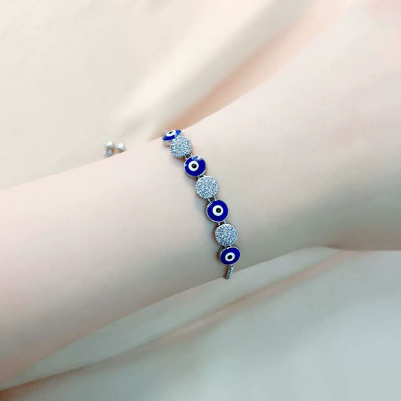 Wholesale Copper Zirconia Heart Shape And Leaves Wave Pattern Small And Fresh Style Women's Bracelet
