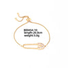 Wholesale Copper Zirconia Heart Shape And Leaves Wave Pattern Small And Fresh Style Women's Bracelet