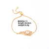 Wholesale Copper Zirconia Heart Shape And Leaves Wave Pattern Small And Fresh Style Women's Bracelet