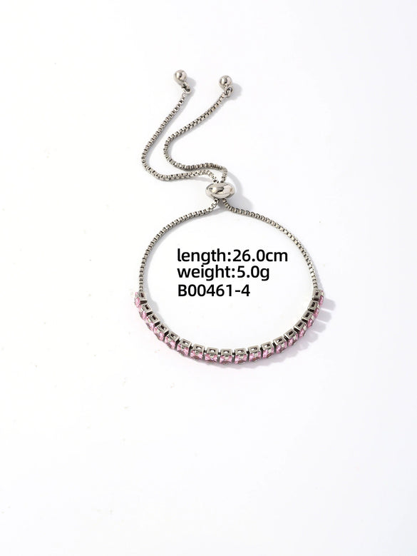 Wholesale Copper Zirconia Inlaid Luxury Simple Temperament Bracelet