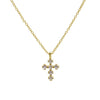 Wholesale Copper Zirconium December Birthstone Cross Pendant Necklace With Ochain And Electroplating