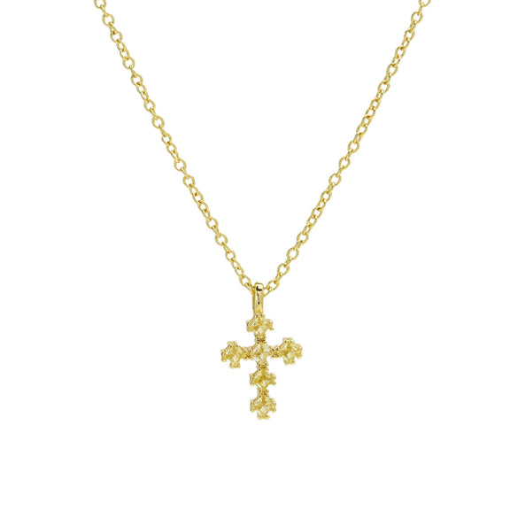 Wholesale Copper Zirconium December Birthstone Cross Pendant Necklace With Ochain And Electroplating