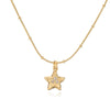 Wholesale Copper Zirconium Pleated Love Fivepointed Star Women's Necklace Bead Chain Clavicle Chain