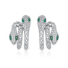 Wholesale Copperplated Animal Snakeshaped Earrings With Emerald Zircon For Unisex Highend Retro Design