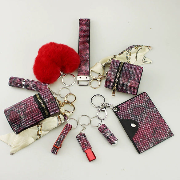 Wholesale Cosmetics Bag Luggage Accessories Artificial Leather Snake Pattern Oval Electroplated
