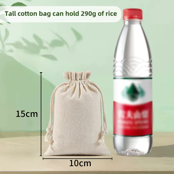 Wholesale Cotton And Linen Drawstring Cloth Bags With Thermal Transfer Printing Process