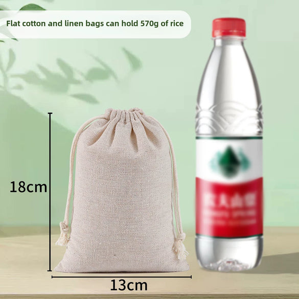 Wholesale Cotton And Linen Drawstring Cloth Bags With Thermal Transfer Printing Process