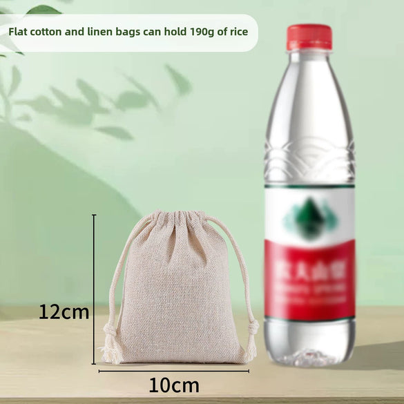 Wholesale Cotton And Linen Drawstring Cloth Bags With Thermal Transfer Printing Process