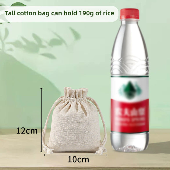 Wholesale Cotton And Linen Drawstring Cloth Bags With Thermal Transfer Printing Process