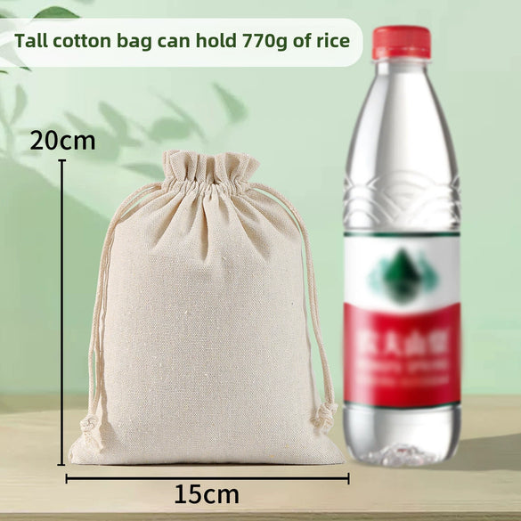 Wholesale Cotton And Linen Drawstring Cloth Bags With Thermal Transfer Printing Process