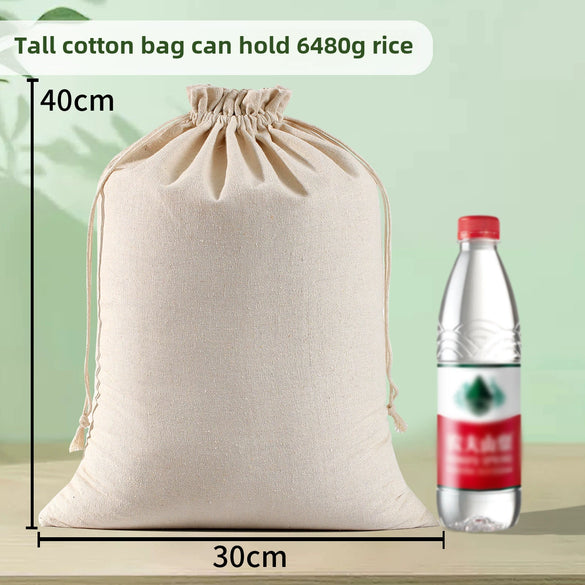 Wholesale Cotton And Linen Drawstring Cloth Bags With Thermal Transfer Printing Process