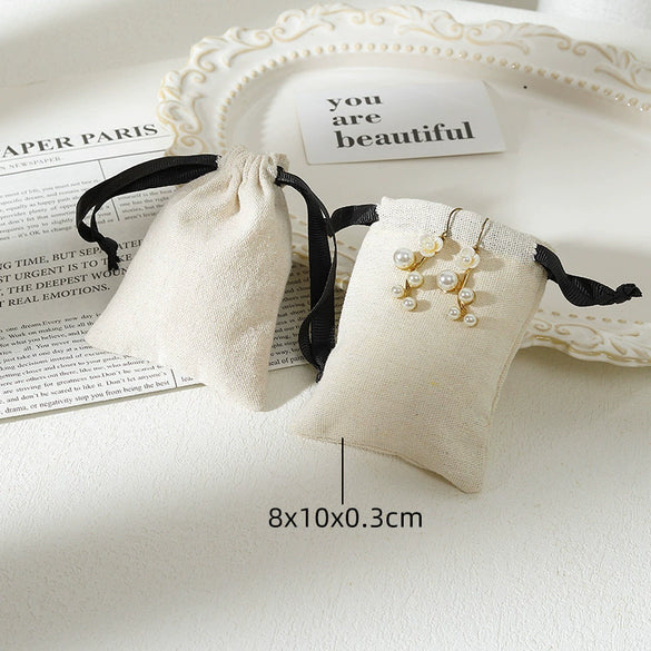 Wholesale Cotton Canvas Drawstring Jewelry Storage Bag With Finishing