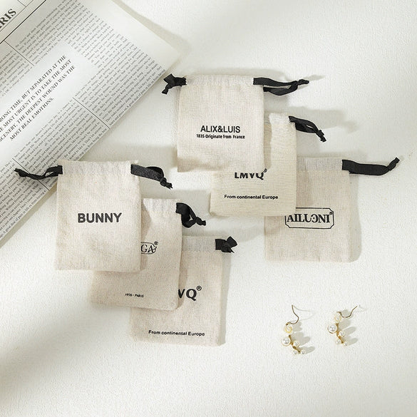 Wholesale Cotton Canvas Drawstring Jewelry Storage Bag With Finishing