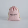 Wholesale Cotton Flannel Drawstring Storage Bag For Jewelry Packaging With Printed Logo
