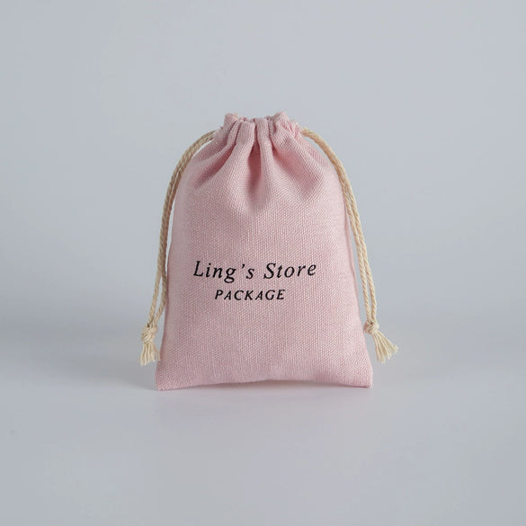 Wholesale Cotton Flannel Drawstring Storage Bag For Jewelry Packaging With Printed Logo
