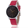 Wholesale Couple Belt Watches Casual Style Round Dial Pu Belt Stainless Steel Buckle Alloy Case