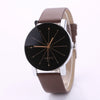Wholesale Couple Belt Watches Casual Style Round Dial Pu Belt Stainless Steel Buckle Alloy Case