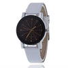 Wholesale Couple Belt Watches Casual Style Round Dial Pu Belt Stainless Steel Buckle Alloy Case