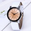 Wholesale Couple Belt Watches Casual Style Round Dial Pu Belt Stainless Steel Buckle Alloy Case