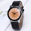 Wholesale Couple Belt Watches Casual Style Round Dial Pu Belt Stainless Steel Buckle Alloy Case