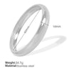Wholesale Couple Bracelet 316L Stainless Steel Metal Texture Glazed Exaggerated Design Electroplated Simple Geometric Style Highend Women's Jewelry