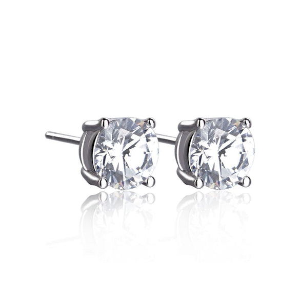 Wholesale Couple Earrings Sterling Silver 925 Geometric Pattern With Diamond Eight Heart Eight Arrows