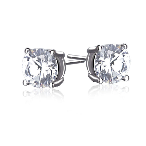 Wholesale Couple Earrings Sterling Silver 925 Geometric Pattern With Diamond Eight Heart Eight Arrows