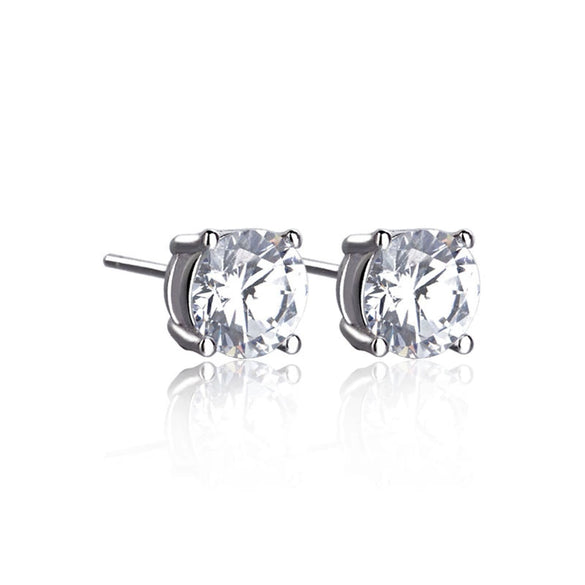 Wholesale Couple Earrings Sterling Silver 925 Geometric Pattern With Diamond Eight Heart Eight Arrows