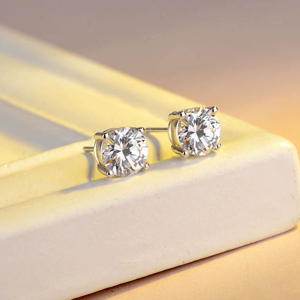 Wholesale Couple Earrings Sterling Silver 925 Geometric Pattern With Diamond Eight Heart Eight Arrows