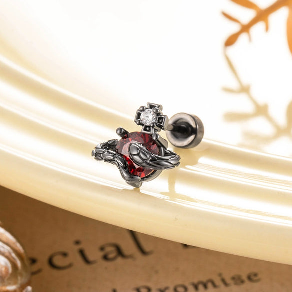 Wholesale Couple Earrings Titanium Steel Animal Zodiac Style With Zirconia Design