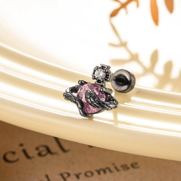 Wholesale Couple Earrings Titanium Steel Animal Zodiac Style With Zirconia Design