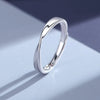 Wholesale Couple Geometric Diamond Micro Inlaid S925 Sterling Silver Mobius Rings