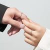 Wholesale Couple Geometric Diamond Micro Inlaid S925 Sterling Silver Mobius Rings