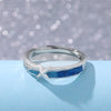 Wholesale Couple Geometric Epoxy Niche Style S925 Sterling Silver Rings